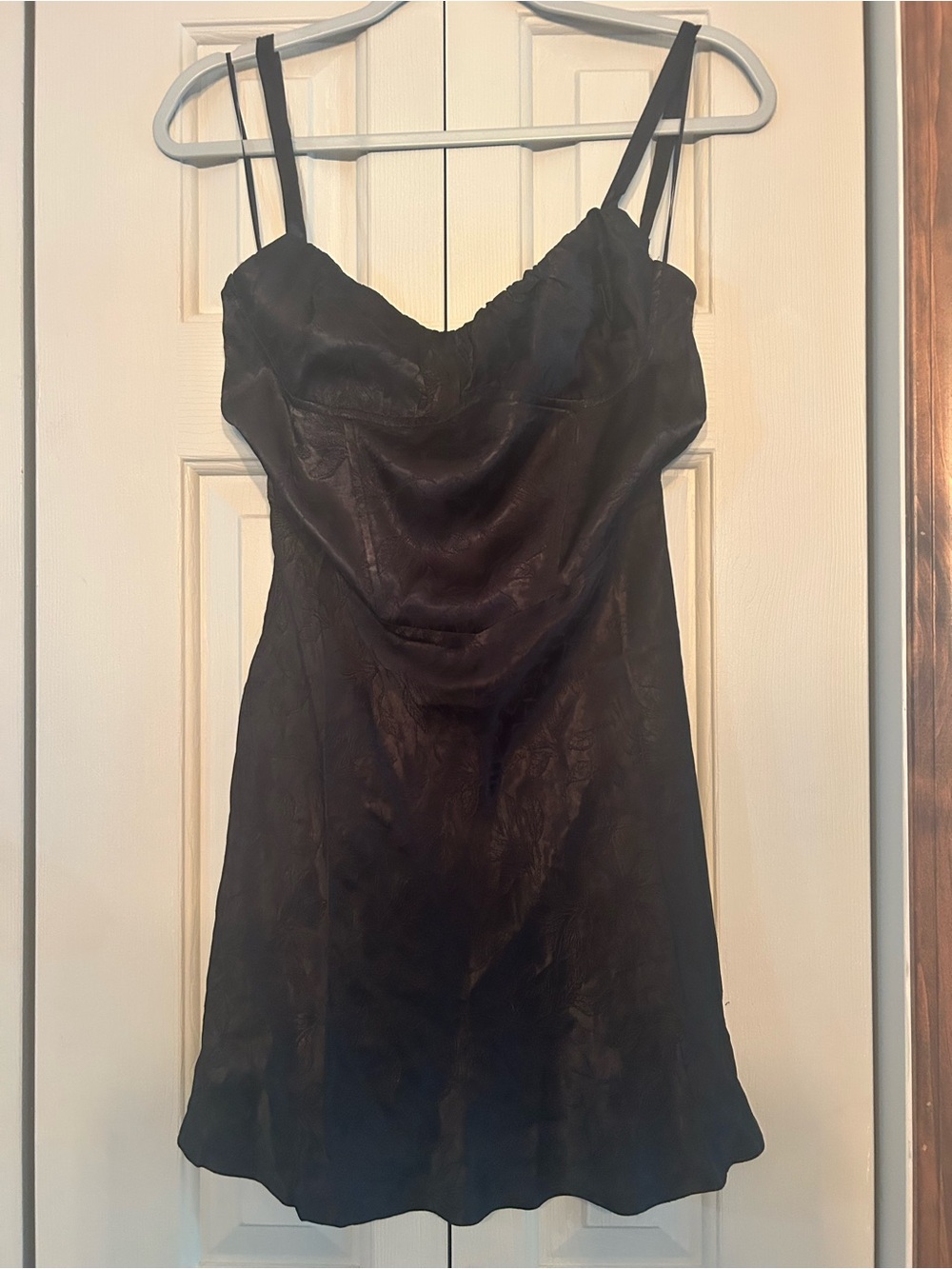 Black Satin Slip Dress